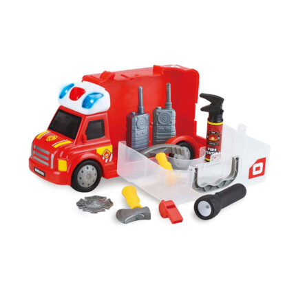 Caminhão de Bombeiro Workshop Junior Truck com Acessórios Indicado para +3 Anos Vermelho Multikids - BR898 BR898