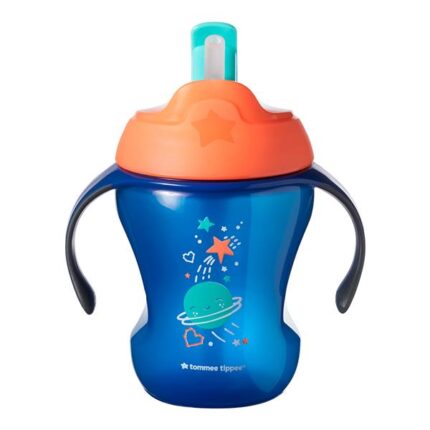 Copo de Treinamento com Canudo Trainer Straw Tommee Tippee 1 Und 80Z/230ML- Azul - TT028 TT028