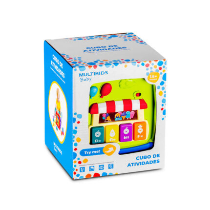 Cubo de Atividades Com Som e 11 Blocos Multikids Baby - BR1241 BR1241