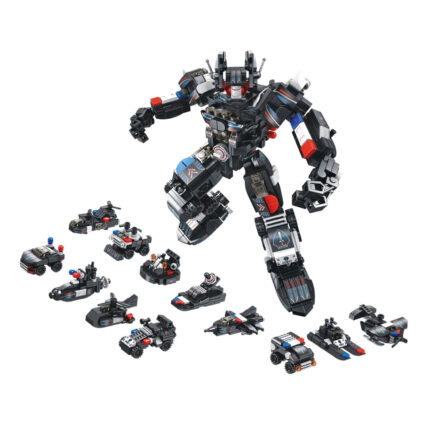 Blocos De Montar Cubic 25 Em 1 Polícia Swat Robot 600 Peças Multikids - BR1616