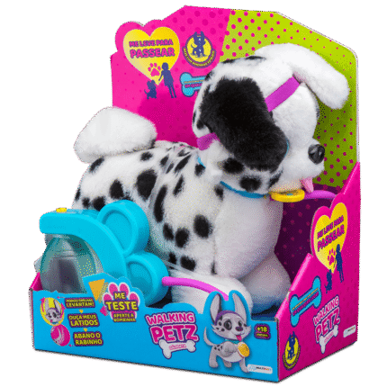 Pelúcia Interativa Walking Petz Dálmata  Multikids - BR1421