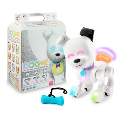 Cachorro Robô Brinquedo Dog-E Interativo C/ Som e Luz e Aplicativo C/ Brincadeiras Multikids - BR2296
