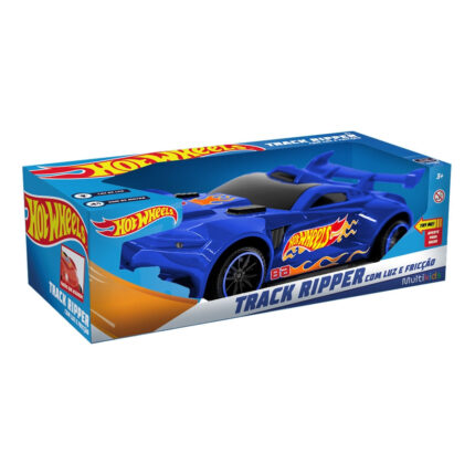 Hot Wheels Carros Track Ripper Azul com Luz e Som 42CM Tamanho Multikids - BR2264