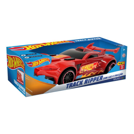 Hot Wheels Carros Track Ripper Vermelho com Luz e Som 42CM Tamanho Multikids - BR2263