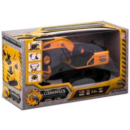 Escavadeira de Controle Remoto com Pá Móvel Multikids - BR2312