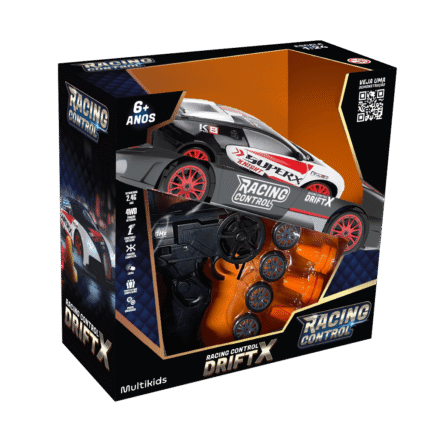 Carrinho de Corrida de Controle Remoto Drift x Vermelho e Preto Multikids - BR2417