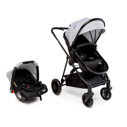 Carrinho de Bebê Travel System Cinza Gelo Lummy Cosco Kids