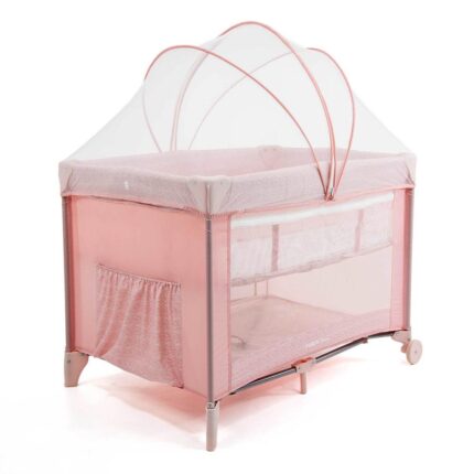 Berço Portátil Infantil C/ Mosquiteiro Nanny Cosco Kids Rosa