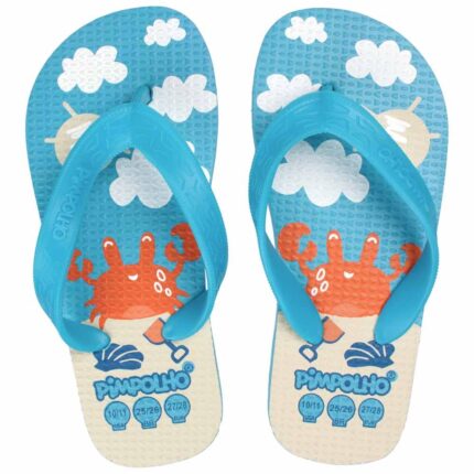 Chinelo Praiana Kids Azul/Caranguejo Masc Pimpolho - 24