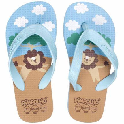 Chinelo Praiana Kids Azul/Leão Masculino Pimpolho - 27/28