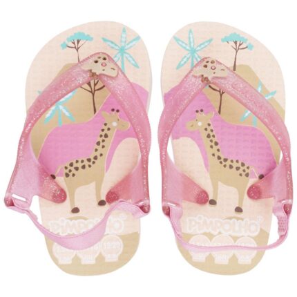 Chinelo Praiana Baby Rosa/Girafa Feminino Pimpolho - 19