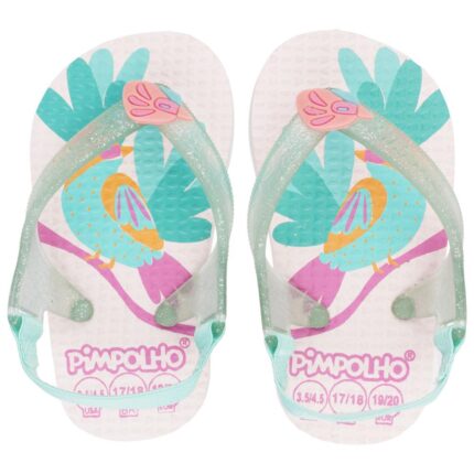 Chinelo Praiana Baby Rosa/Pássaro Fem Pimpolho - 17/18