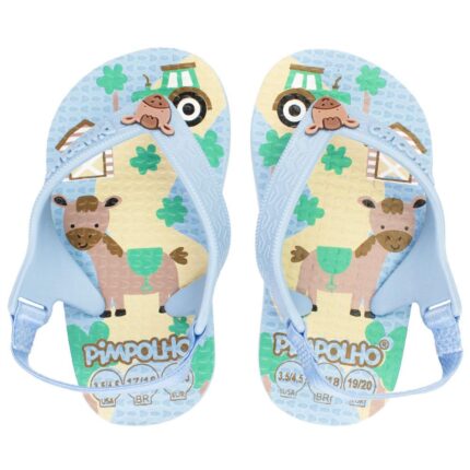 Chinelo Praiana Baby Azul/Cavalo Masc Pimpolho - 17/18