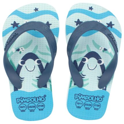 Chinelo Praiana Kids Azul/Tubarão Masc Pimpolho - 24
