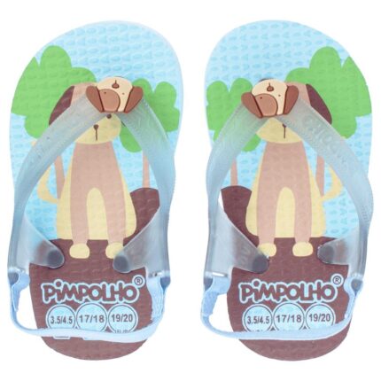 Chinelo Praiana Baby Azul/Cachorro Masc Pimpolho - 17/18