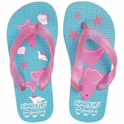 Chinelo Praiana Kids Verde/Peixe Fem Pimpolho - 24