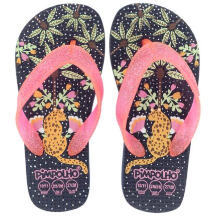 Chinelo Praiana Kids Azul/Onça Fem Pimpolho - 24