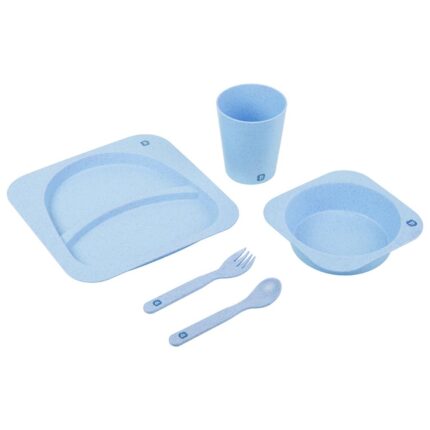 Kit Alimentação Infantil Pimpolho 5 Peças Fibra De Trigo - AZUL