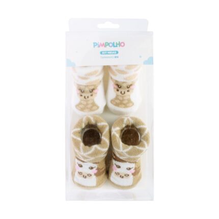 Kit Meias RN Feminino Pimpolho 2 Pares Conforto -  Girafa/Cavalo