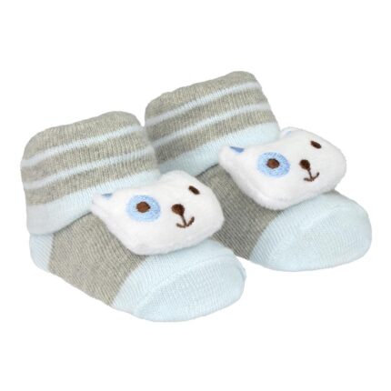 Meia Bichinhos Rn Masculino Pimpolho - Azul/Gatinho