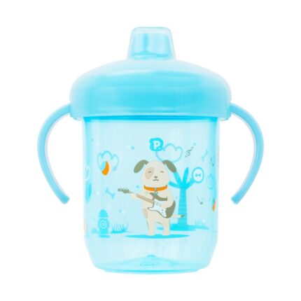 Copo Treinamento Bico Rígido Com Alça E Tampa 240ml Pimpolho - AZUL