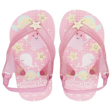 Chinelo Praiana Baby Rosa/Fundo Do Mar Fem Pimpolho - 21